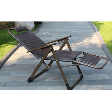 Loisirs chaise de plage en rotin, chaise haute en rotin en plein air